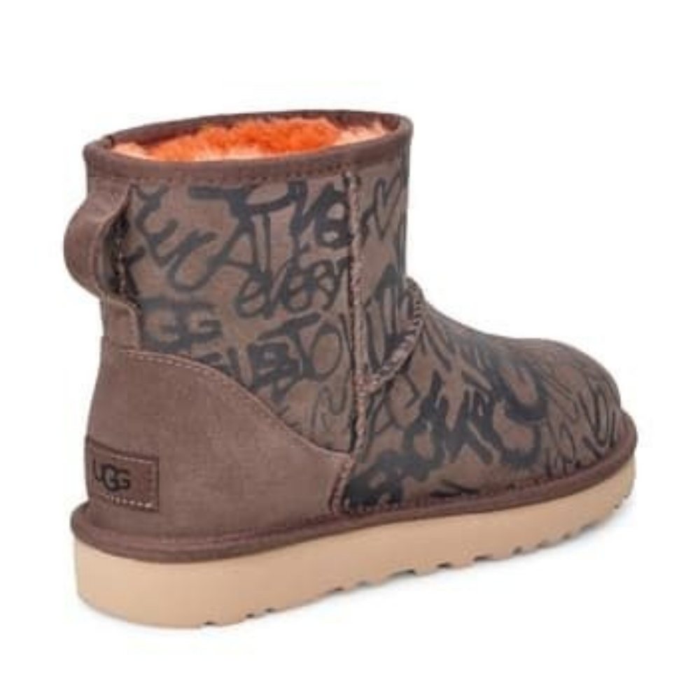 Ugg Classic genuine shearling lined graffiti boot - Picture 2 of 6